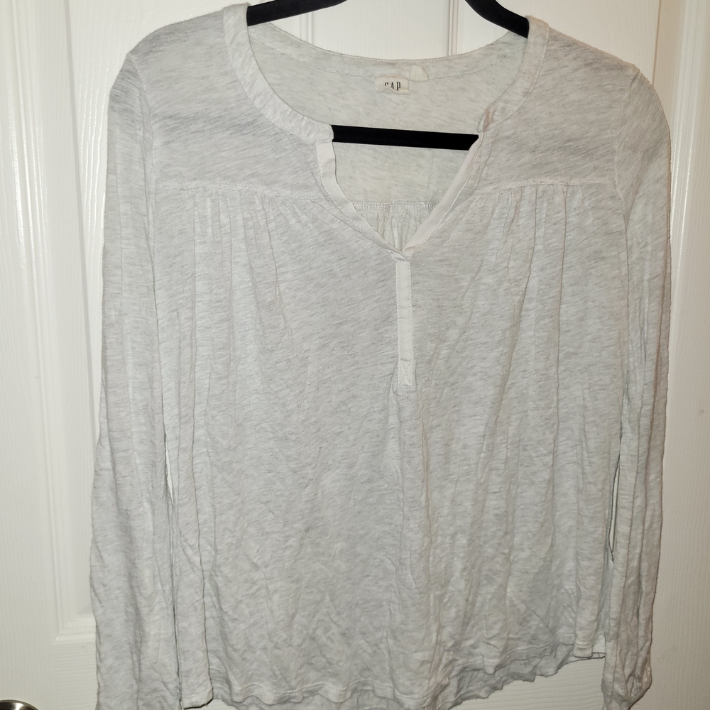Women's White Long Sleeve Top